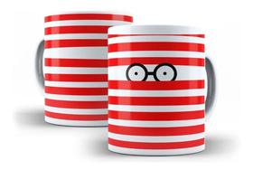 Caneca Porcelana Divertidas Onde Está Wally Nerd Geek