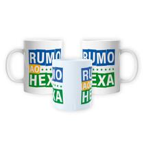 Caneca Porcelana do Brasil Rumo ao Hexa Futebol Copa 325ml Caneca Porcelana do Brasil Rumo ao Hexa Futebol Copa 325ml