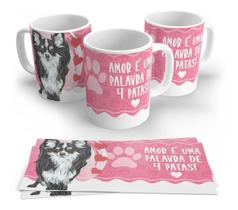 Caneca Porcelana Dog Pet Cachorro Amor De 04 Patas