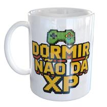 Caneca Porcelana Dormir não dá XP Gamer