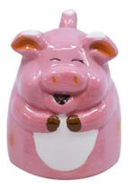 Caneca Porcelana Enfeite Formato Porco Porquinho - 160ml - Taimes