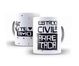 Caneca Porcelana Estado Civil Arretada Caneca Porcelana Estado Civil Arretada