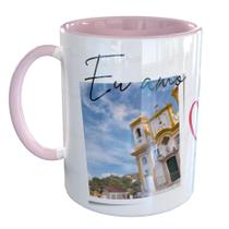 Caneca Porcelana Eu amo Minas Gerais Viagem Turismo