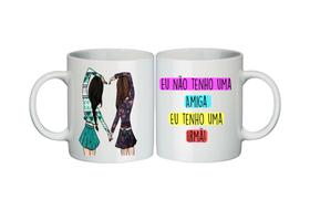 Caneca Porcelana Eu tenho uma irmã - 01 unid