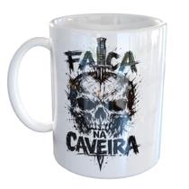 Caneca Porcelana Faca Caveira Bope