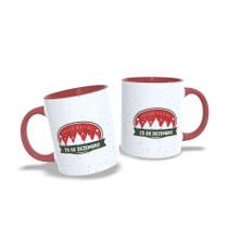 Caneca Porcelana Feliz Natal 25 Dezembro 325ml Com Caixinha