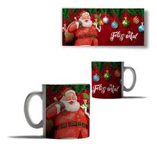 Caneca Porcelana Feliz Natal Papai Noel Boneco Neve Arvore 2