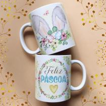 Caneca porcelana feliz pascoa 03 325 ml