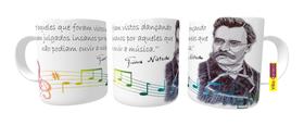 Caneca Porcelana Filosofia Nietzsche 'E Aqueles Que Foram Vistos Dançando...' Caneca Porcelana Filosofia Nietzsche 'E Aqueles Que Foram Vistos Dançando...'