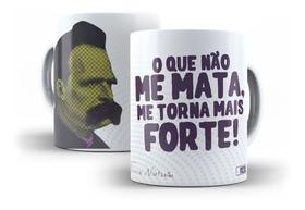 Caneca Porcelana Filosofia Nietzsche O Que Não Me Mata Me Torna Mais Forte Caneca Porcelana Filosofia Nietzsche O Que Não Me Mata Me Torna Mais Forte