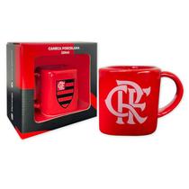 Caneca Porcelana Flamengo Quadrada Time Oficial 220ml