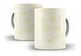 Caneca Porcelana Flor Girassol 04