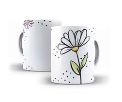 Caneca Porcelana Flor Caneca Porcelana Flor