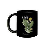 Caneca Porcelana Flora Cacto Flor do Deserto Premium 325mL