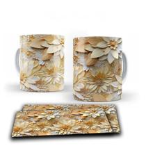 Caneca Porcelana Florais Especiais 3D (557) Caneca Porcelana Florais Especiais 3D (557)