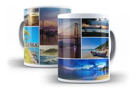 Caneca Porcelana Florianópolis 02 Cidades Turísticas Presente Caneca Porcelana Florianópolis 02 Cidades Turísticas Presente