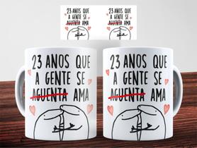 Caneca porcelana flork 23 anos que a gente se ama