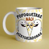 Caneca porcelana flork amigas, fofoqueiras não! historiadoras 325ml
