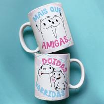 Caneca porcelana flork amigas, mais que amigas doidas varridas 325ml
