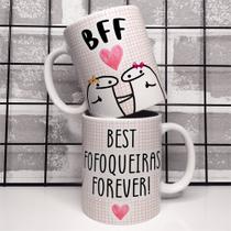 Caneca porcelana flork bff best fofoqueiras forever 325ml