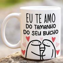 Caneca porcelana flork eu te amo do tamanho de seu bucho 325ml