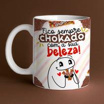 Caneca Porcelana Flork Fico sempre chokado com a sua beleza! 325 ml