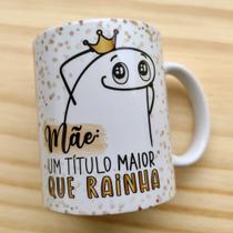Caneca porcelana flork mãe um título maior que rainha 325ml