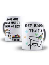 Caneca Porcelana Flork Meme Anos Que Minha Mãe Te Achou No Lixo Personalizada 325ml