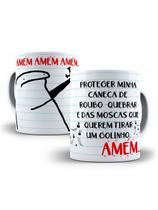 Caneca Porcelana Flork Meme Proteger Minha Caneca de Roubo, Quebrar, E Das Moscas Que Querem Tirar Um Golinho Personalizada 325ml