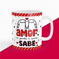 Caneca porcelana flork namorados amor a gente é quem sabe 325ml