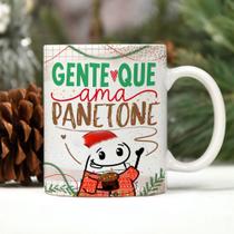 Caneca Porcelana Flork Natal Gente que ama Panetone 325 ml