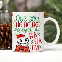 Caneca Porcelana Flork Natal Que seu ho ho ho seja repleto de ha ha ha 325 ml Caneca Porcelana Flork Natal Que seu ho ho ho seja repleto de ha ha ha 325 ml