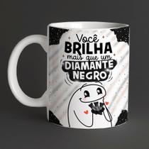 Caneca Porcelana Flork Páscoa você brilha mais que um diamante negro 325 ml