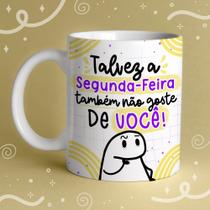 Caneca Porcelana Flork talvez a segunda feira também não goste de você 325 ml