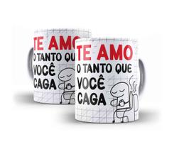 Caneca Porcelana Flork Te Amo O Tanto Que Você Caga Caneca Porcelana Flork Te Amo O Tanto Que Você Caga
