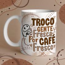 Caneca Porcelana Flork troco gente fresca por café fresco 325 ml Caneca Porcelana Flork troco gente fresca por café fresco 325 ml