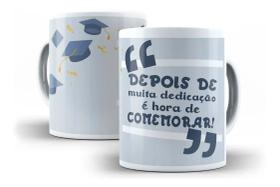 Caneca Porcelana Formatura Hora De Comemorar Presente