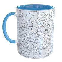Caneca Porcelana Fórmula 1 Circuitos Pistas F1