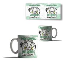 Caneca Porcelana Frase Flork Dia Professores Amor Saber 1