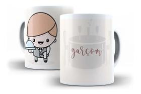 Caneca Porcelana Garçom Profissão Coleção Cute Presente Caneca Porcelana Garçom Profissão Coleção Cute Presente