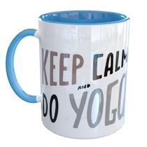 Caneca Porcelana Gato Keep Calm Do Yoga