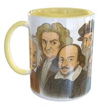 Caneca Porcelana Gênios da Humanidade Motivacional