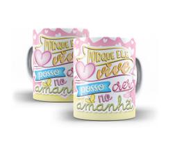 Caneca Porcelana Gospel Porque Ele Vive Posso Crer No Amanhã