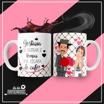 Caneca porcelana gostaria de entrar e tomar uma xícara de café 325ml