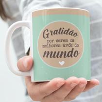 Caneca Porcelana Gratidão Por Serem os Melhores Avós do Mundo Est.DKA23 - Vovó Vovô Zlprint Caneca Porcelana Gratidão Por Serem os Melhores Avós do Mundo Est.DKA23 - Vovó Vovô Zlprint