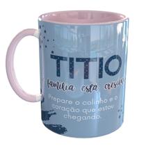 Caneca Porcelana Gravidez Revelação Titio Tio