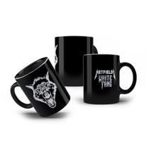 Caneca Porcelana Hetfields WhiteFang Black James Metallica