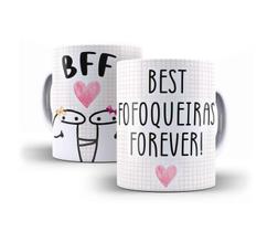 Caneca Porcelana Humor Flork BFF Best Fofoqueiras Forever