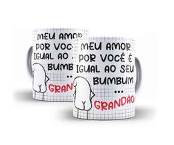 Caneca Porcelana Humor Flork Meu Amor Por Você É Igual Ao Seu Bumbum (Grandão!)