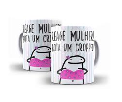 Caneca Porcelana Humor Flork Reage Mulher Bota Um Cropped